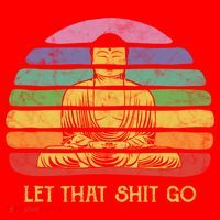 Let That Shitgiftgo Buddha Great Gift Funny Meditating Budda Budha Santa Hat thumb 1