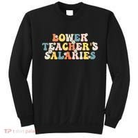 Lower Teacher's Salaries Retro Teacher Sweatshirt thumb 0