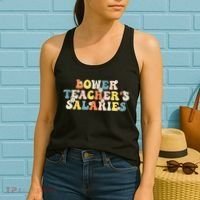 Lower Teacher's Salaries Retro Teacher Women's Tank Top thumb 2