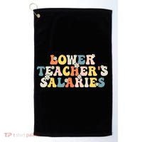Lower Teacher's Salaries Retro Teacher Golf Towel thumb 0