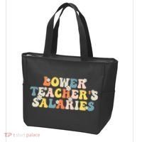 Lower Teacher's Salaries Retro Teacher Tote Bag thumb 3