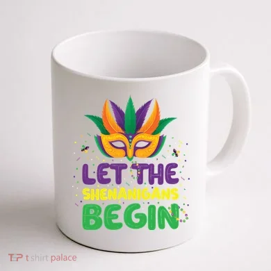 Let The Shenanigans Begin Coffee Mug back