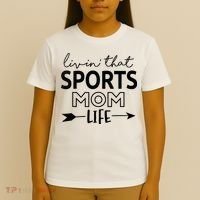 Living That Sports Mom Life Mother's Day Momma Mama T-Shirt thumb 4
