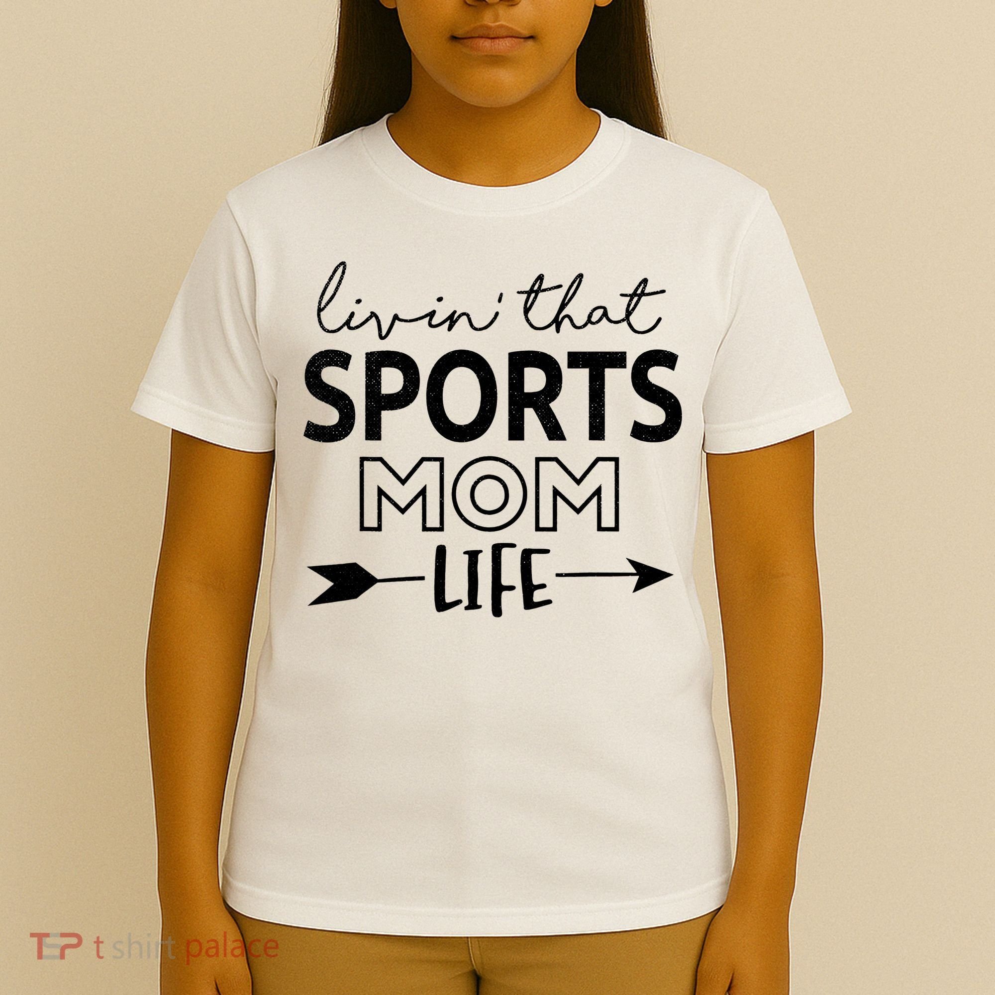 Living That Sports Mom Life Mother's Day Momma Mama T-Shirt