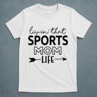 Living That Sports Mom Life Mother's Day Momma Mama T-Shirt thumb 5
