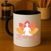 Let That Shit Go Funny Yoga Meditation Mindful Af Meme Funny Gift Coffee Mug thumb 4