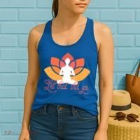 Let That Shit Go Funny Yoga Meditation Mindful Af Meme Funny Gift Women's Tank Top thumb 2