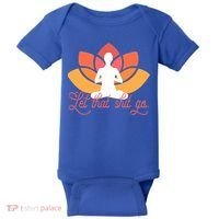 Let That Shit Go Funny Yoga Meditation Mindful Af Meme Funny Gift Baby Bodysuit thumb 0