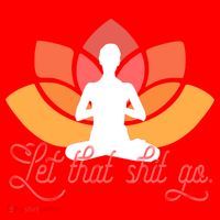 Let That Shit Go Funny Yoga Meditation Mindful Af Meme Funny Gift Santa Hat thumb 1