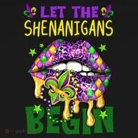 Let The Shenanigans Begin Mardi Gras Lips Bucket Hat thumb 4
