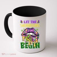 Let The Shenanigans Begin Mardi Gras Lips Coffee Mug thumb 0