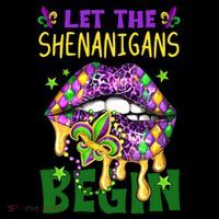 Let The Shenanigans Begin Mardi Gras Lips Ornament thumb 1