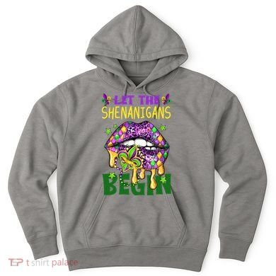 Let The Shenanigans Begin Mardi Gras Lips Hoodie