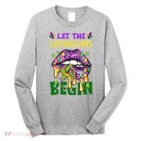 Let The Shenanigans Begin Mardi Gras Lips Long Sleeve Shirt thumb 0