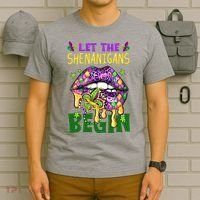 Let The Shenanigans Begin Mardi Gras Lips T-Shirt thumb 6