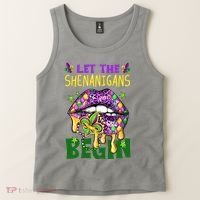 Let The Shenanigans Begin Mardi Gras Lips Tank Top thumb 2