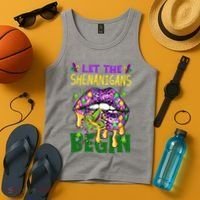 Let The Shenanigans Begin Mardi Gras Lips Tank Top thumb 4