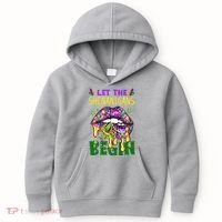 Let The Shenanigans Begin Mardi Gras Lips Kids Hoodie thumb 0