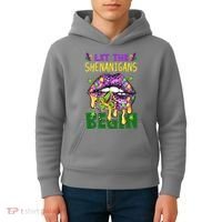 Let The Shenanigans Begin Mardi Gras Lips Kids Hoodie thumb 4