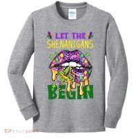 Let The Shenanigans Begin Mardi Gras Lips Kids Long Sleeve Shirt thumb 0
