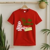 Little Tis' The Season Christmas Tree Cakes Debbie Becky Jen TShirt T-Shirt thumb 2