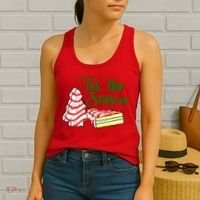 Little Tis' The Season Christmas Tree Cakes Debbie Becky Jen TShirt Women's Tank Top thumb 2