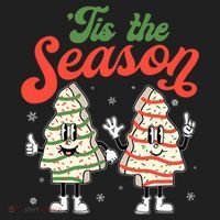 Little Tis' The Season Christmas Tree Cakes Debbie Becky Jen Beanie thumb 2