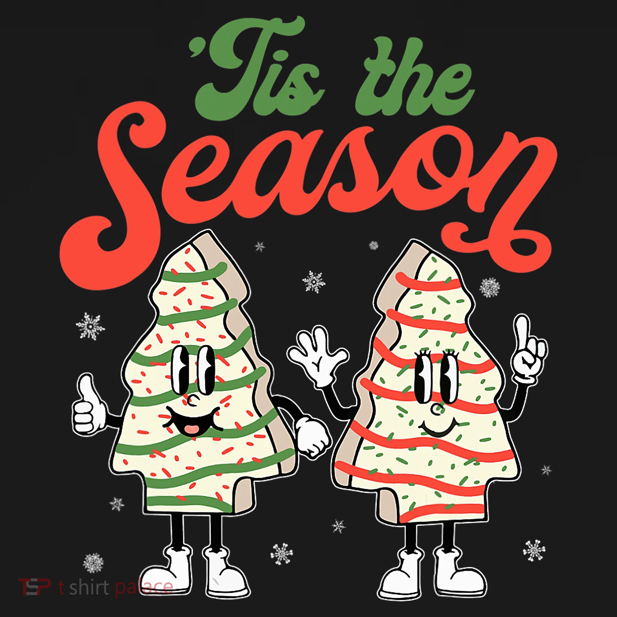 Little Tis' The Season Christmas Tree Cakes Debbie Becky Jen Mousepad