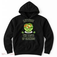 Lettuce The Taste Of Sadness Funny Food Meme Hoodie thumb 0
