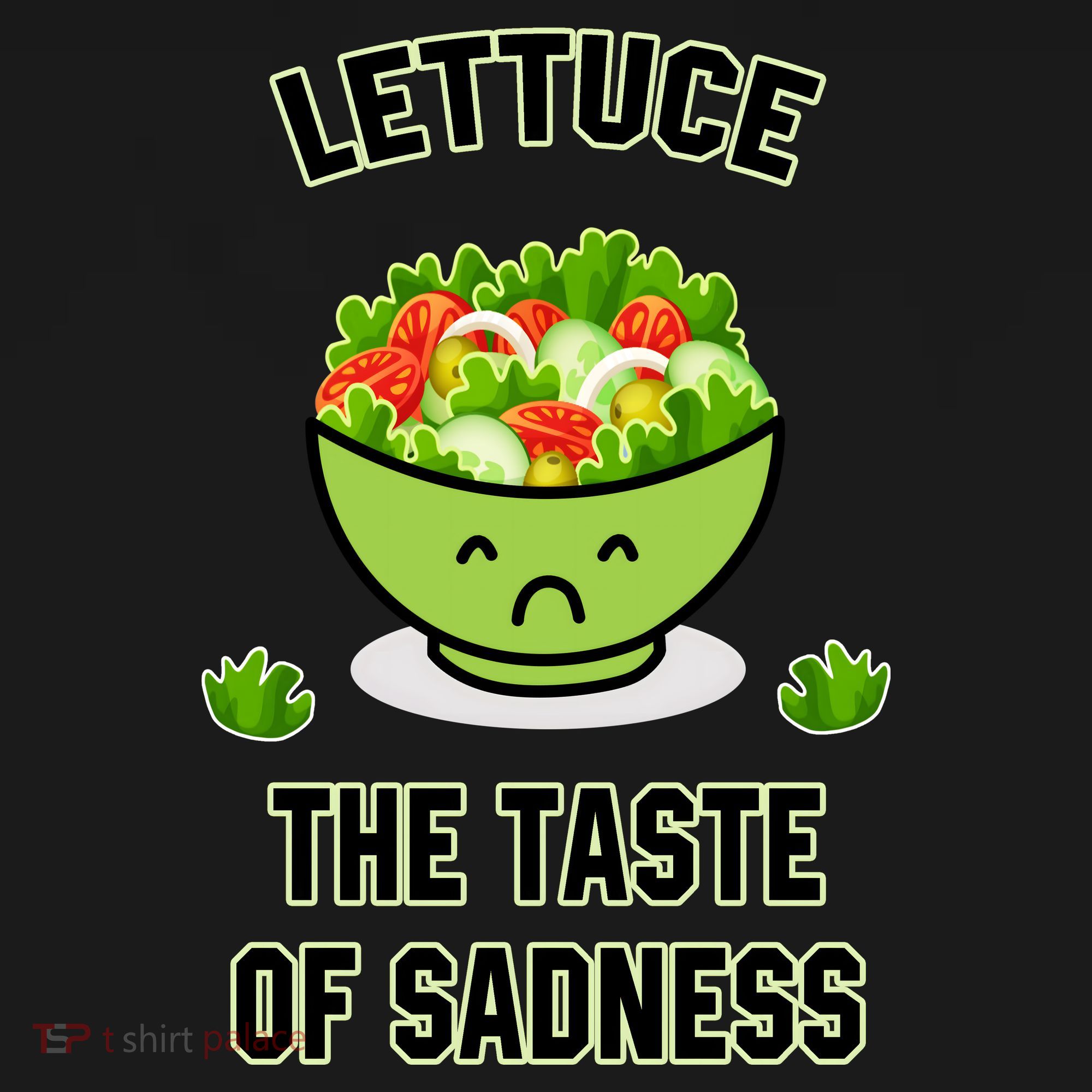 Lettuce The Taste Of Sadness Funny Food Meme Long Sleeve Shirt
