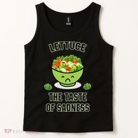 Lettuce The Taste Of Sadness Funny Food Meme Tank Top thumb 2