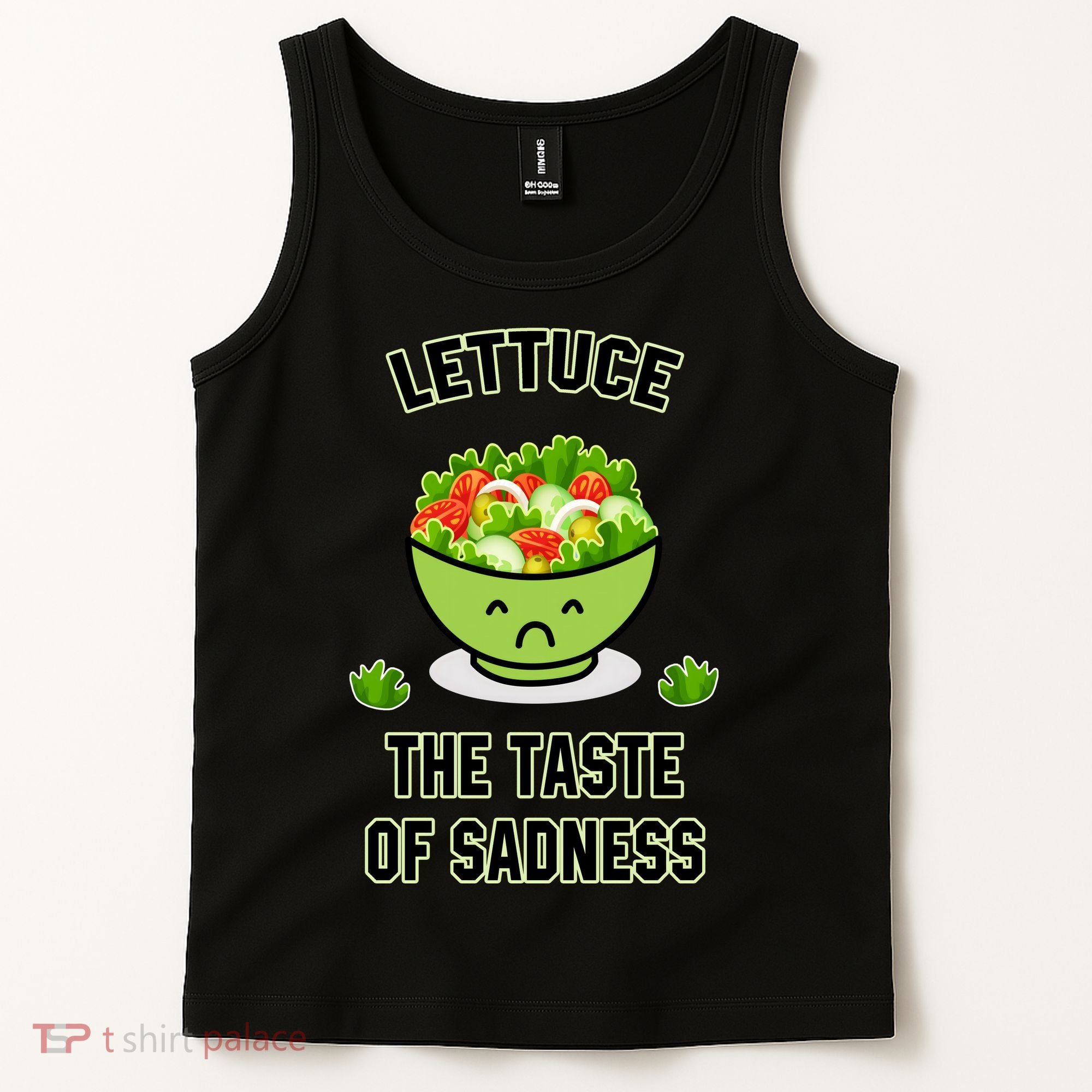 Lettuce The Taste Of Sadness Funny Food Meme Tank Top