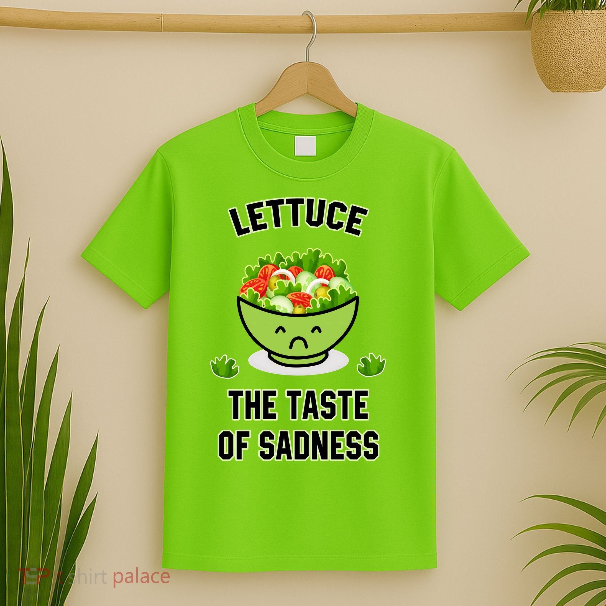 Lettuce The Taste Of Sadness Funny Food Meme T-Shirt