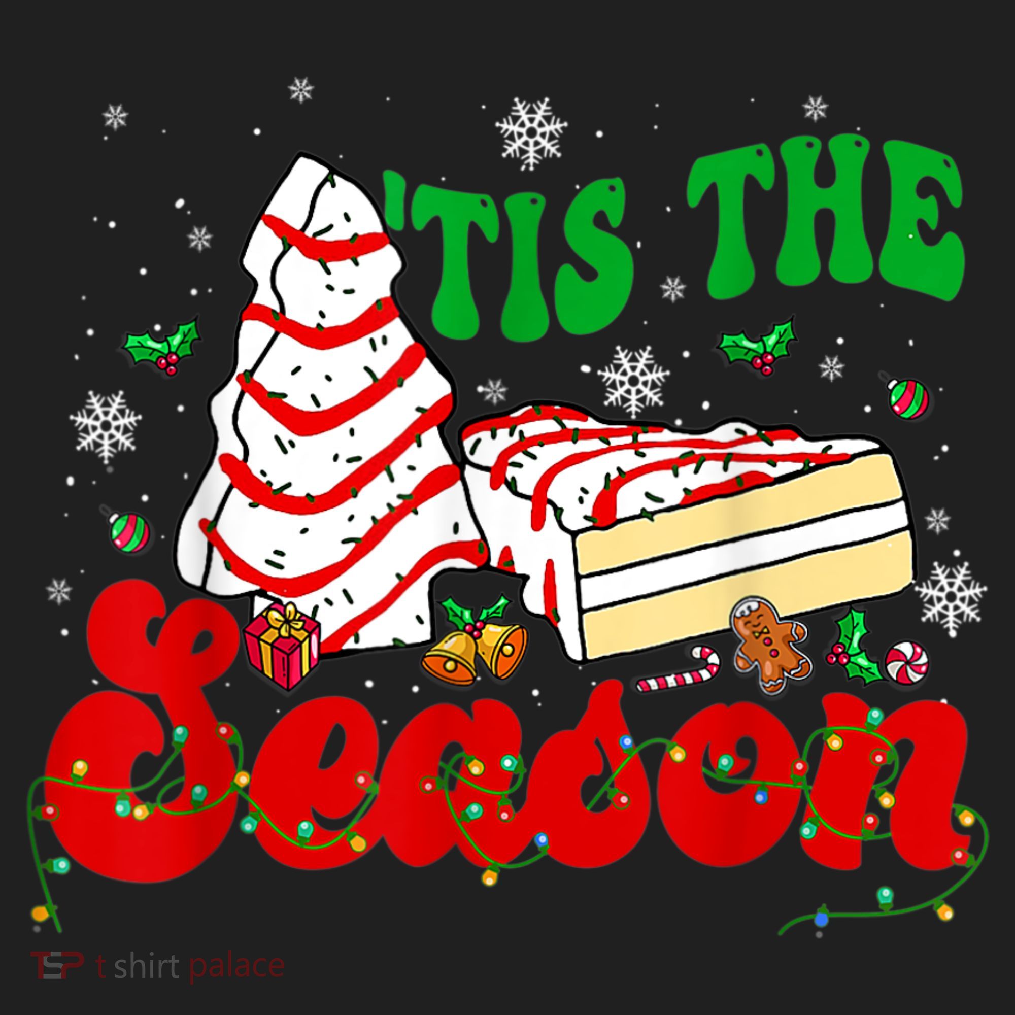 Little Tis' The Season Christmas Tree Cakes Debbie Groovy Beanie