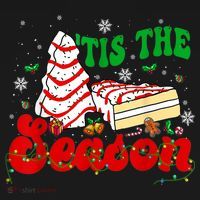 Little Tis' The Season Christmas Tree Cakes Debbie Groovy Baby Bodysuit thumb 2