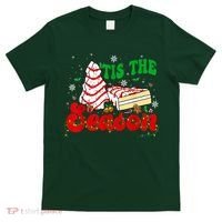 Little Tis' The Season Christmas Tree Cakes Debbie Groovy T-Shirt thumb 0
