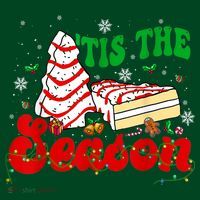 Little Tis' The Season Christmas Tree Cakes Debbie Groovy Kids Sweatshirt thumb 2