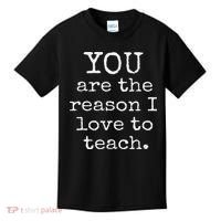 Love To Teach Positive Affirmation Kind Motivational Teacher Kids T-Shirt thumb 0