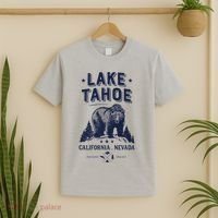 Lake Tahoe Tees California Nevada Vintage Bear Gift T-Shirt thumb 2