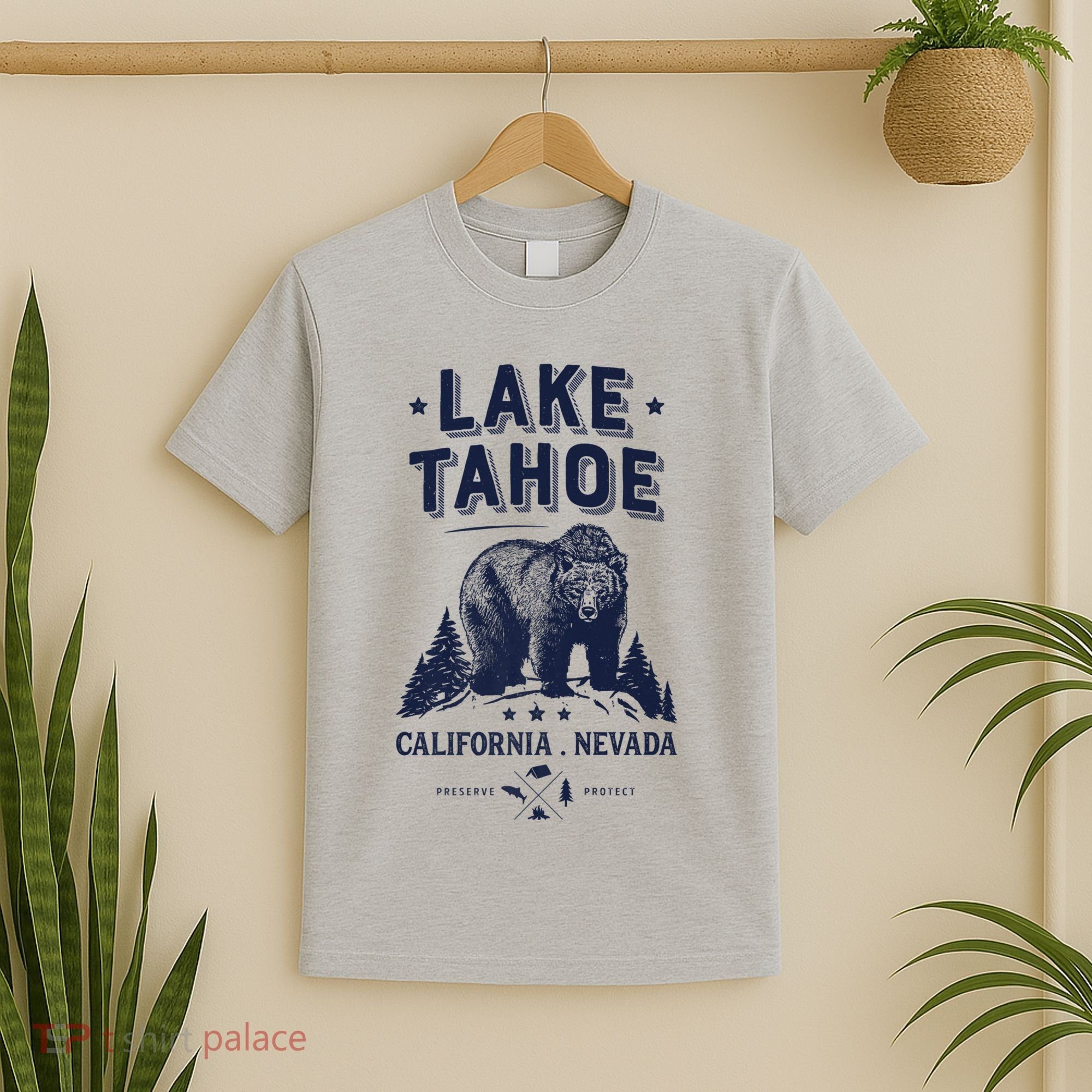 Lake Tahoe Tees California Nevada Vintage Bear Gift T-Shirt
