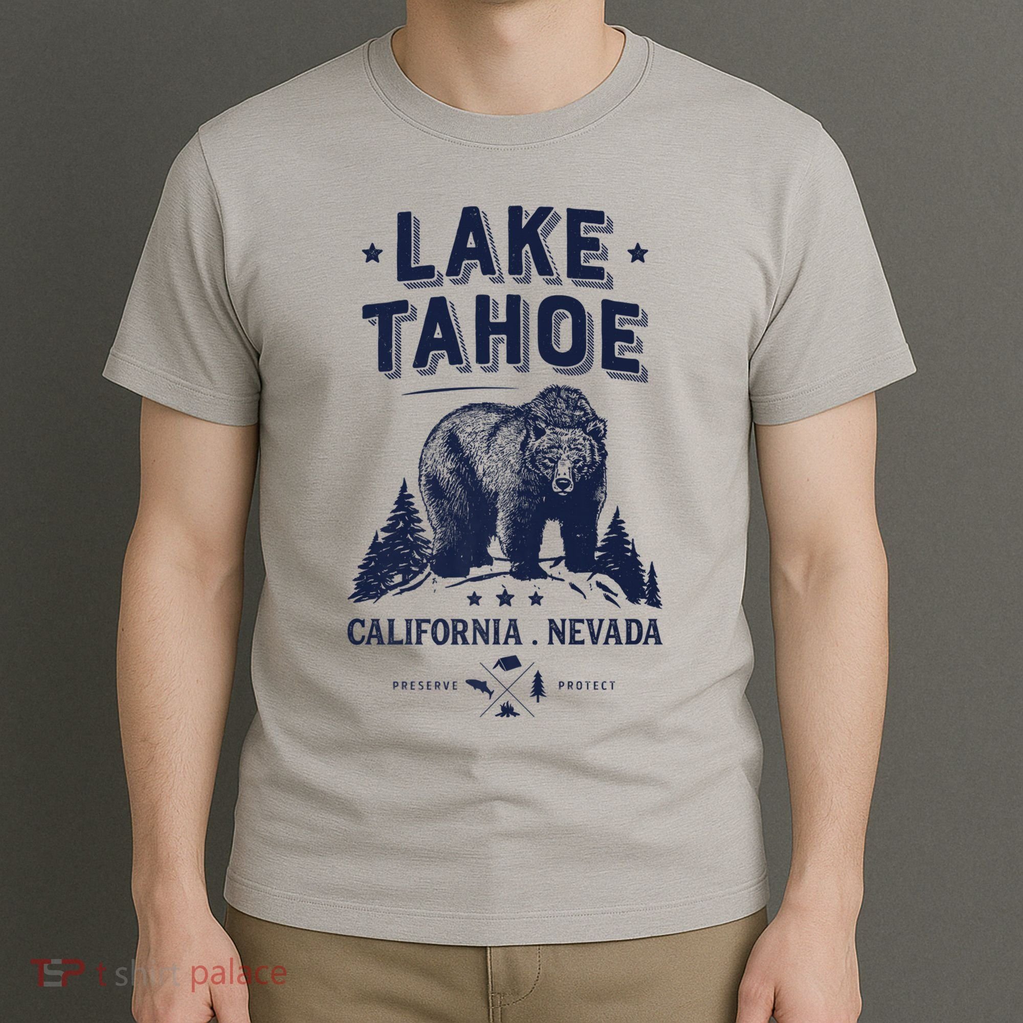 Lake Tahoe Tees California Nevada Vintage Bear Gift T-Shirt
