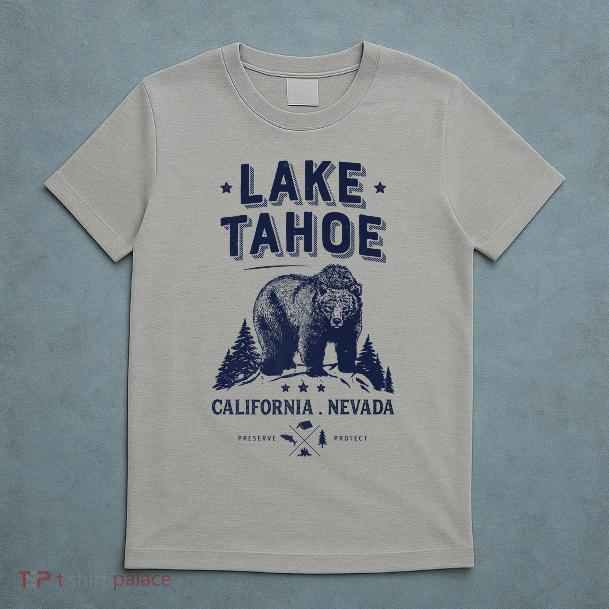 Lake Tahoe Tees California Nevada Vintage Bear Gift T-Shirt