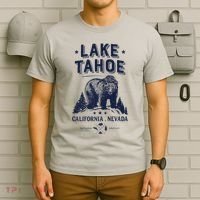 Lake Tahoe Tees California Nevada Vintage Bear Gift T-Shirt thumb 6
