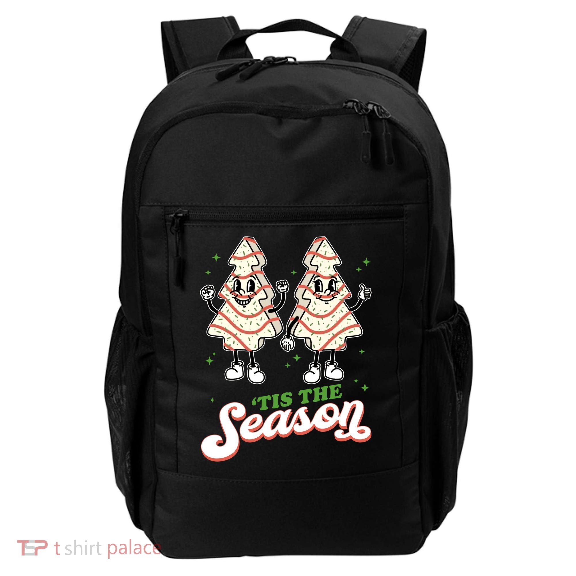 Little Tis' The Season Christmas Tree Cakes Debbie Tree Xmas Meaningful Gift Backpack