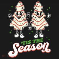 Little Tis' The Season Christmas Tree Cakes Debbie Tree Xmas Meaningful Gift Bucket Hat thumb 4