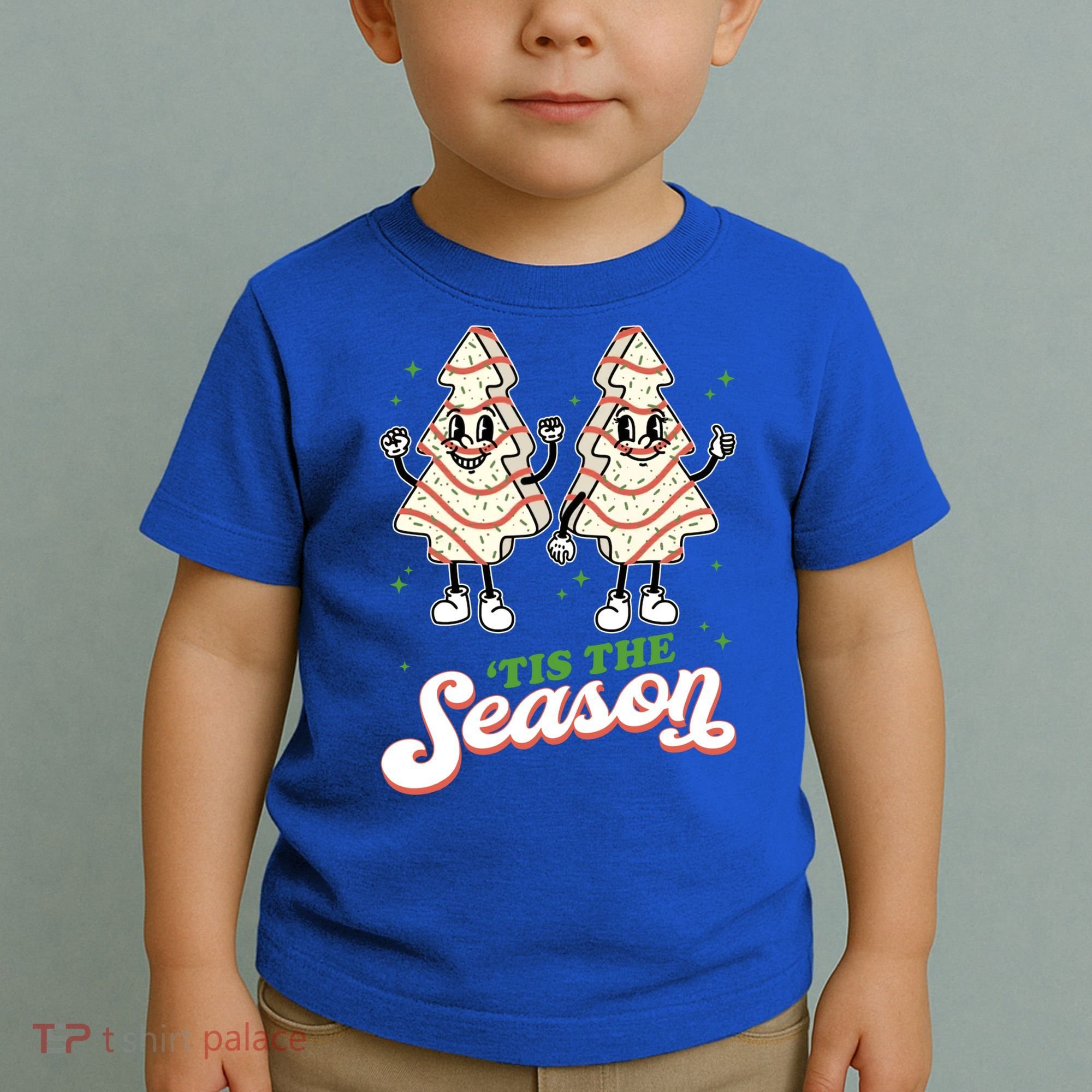 Little Tis' The Season Christmas Tree Cakes Debbie Tree Xmas Meaningful Gift Toddler T-Shirt