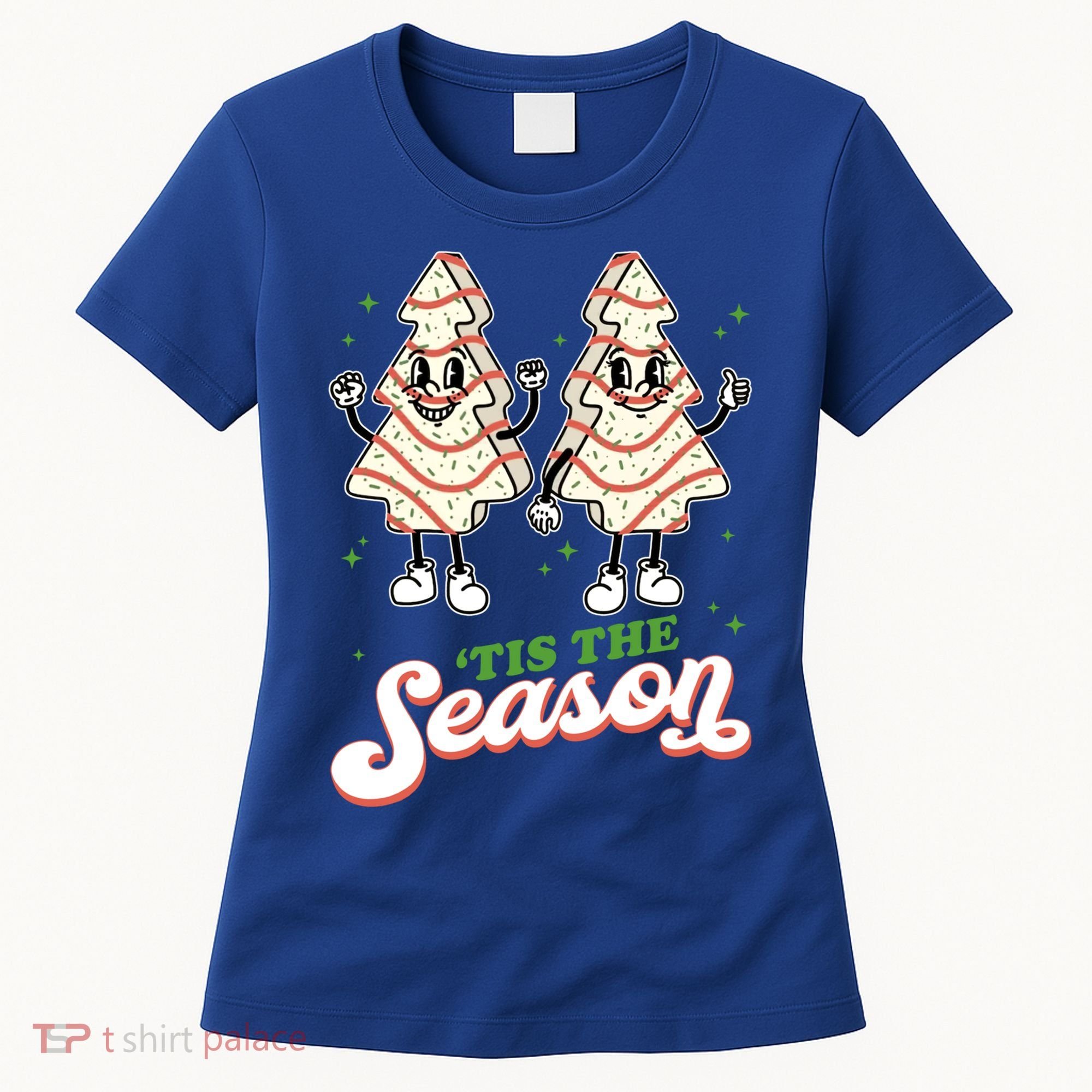 Little Tis' The Season Christmas Tree Cakes Debbie Tree Xmas Meaningful Gift Women's T-Shirt