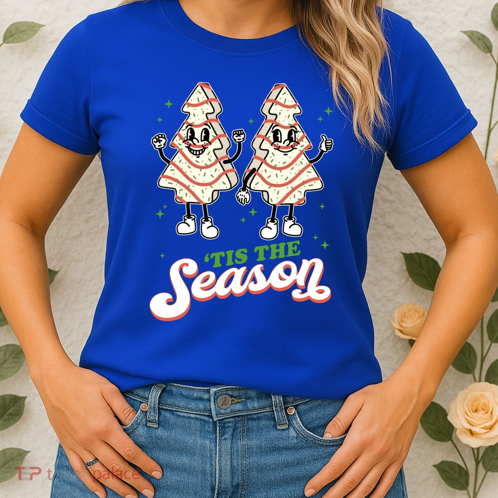 Little Tis' The Season Christmas Tree Cakes Debbie Tree Xmas Meaningful Gift Women's T-Shirt