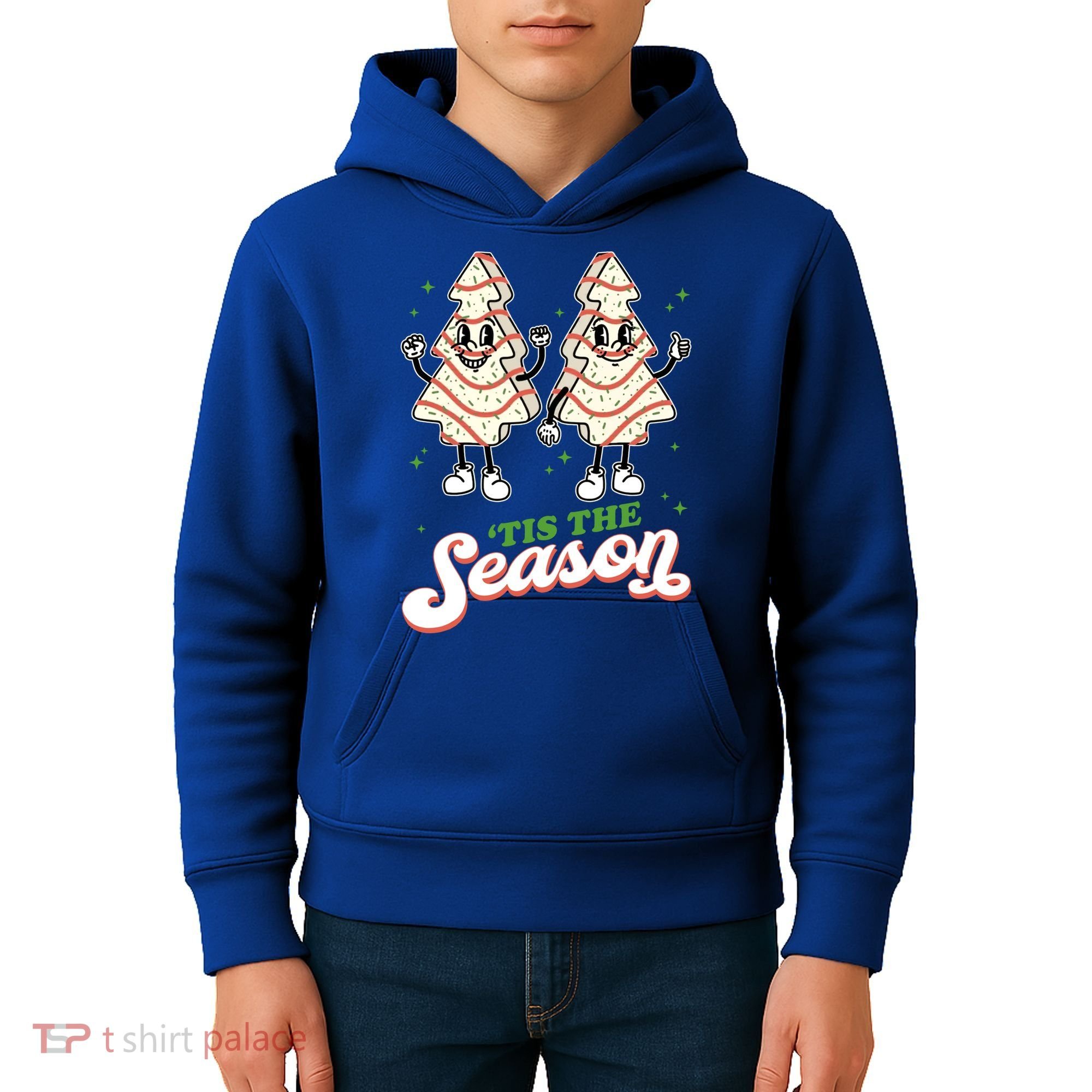 Little Tis' The Season Christmas Tree Cakes Debbie Tree Xmas Meaningful Gift Kids Hoodie