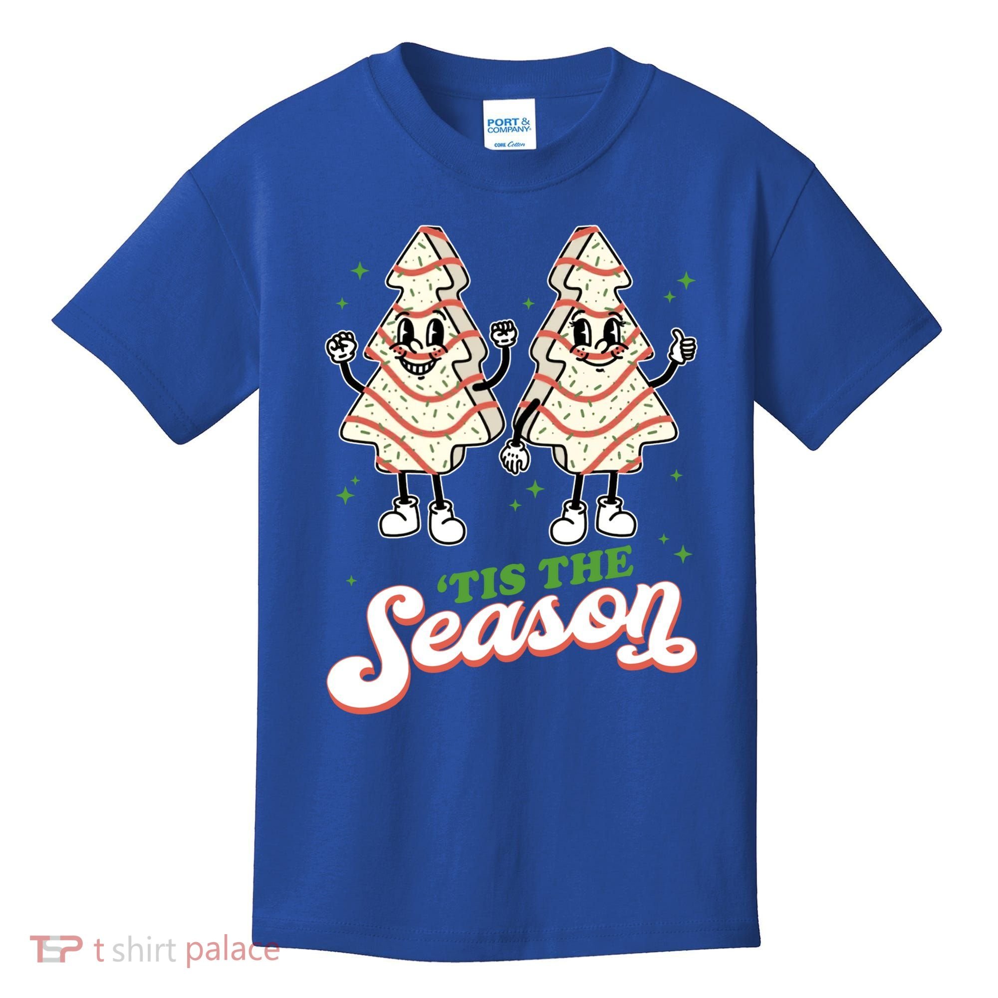 Little Tis' The Season Christmas Tree Cakes Debbie Tree Xmas Meaningful Gift Kids T-Shirt